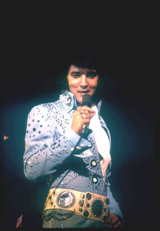 Elvis in blue outfit
