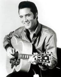 Elvis in his shinny shirt