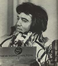 Elvis Presley at a press conference
