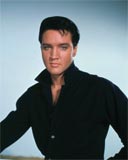 Elvis Presley in black shirt