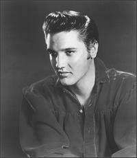 black and white pic of ElvisPresley