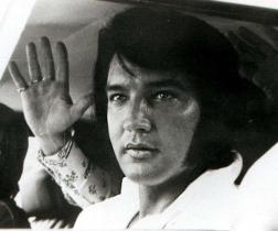 Elvis Presley in his car