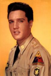 Elvis Presley in US army uniform poster

