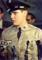 Elvis Presley in US army uniform
