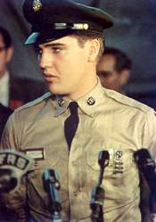 Elvis Presley in US army uniform