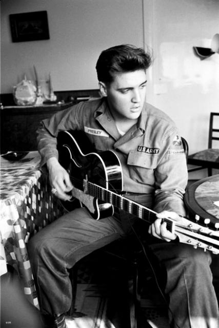 Elvis Presley in USA army uniform
