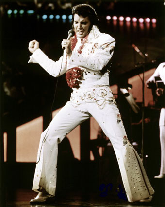 Elvis Presley in white
