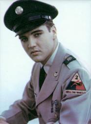 Elvis Presley looking charming with US army uniform
