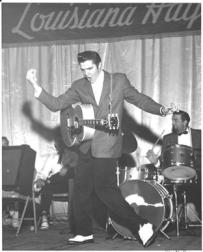 Elvis Presley on live stage