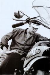 Elvis Presley on motorbike