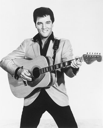 Elvis Presley playing guitar Posters
