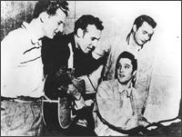 Elvis Presley practacing with his band
