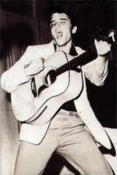 Elvis Presley singing poster
