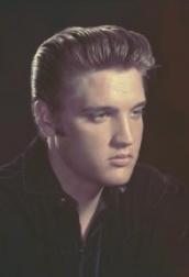 Elvis Presley wearing black
