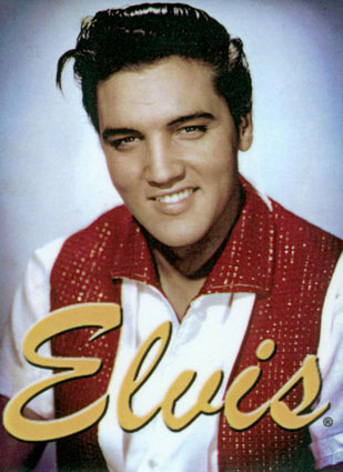 Elvis Presley with Elvis logo
