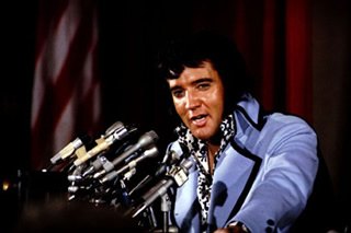 Elvis at a press conference
