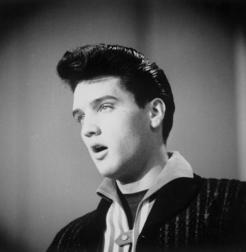 Elvis Presley with smooky hairstyle
