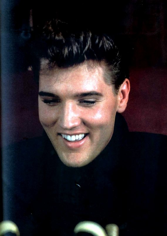 Elvis with his big smile
