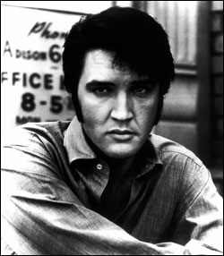 Elvis with medium hairstyle
