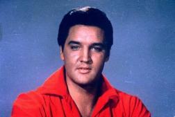 photo of Elvis in red