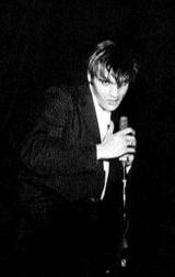white and black Elvis photo
