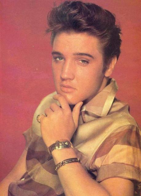 young Elvis Presley with wavy hair