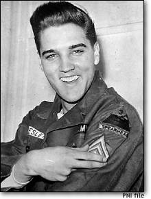 Elvis in army uniform
