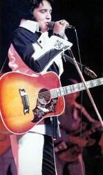 Elvis in black and white outfit
